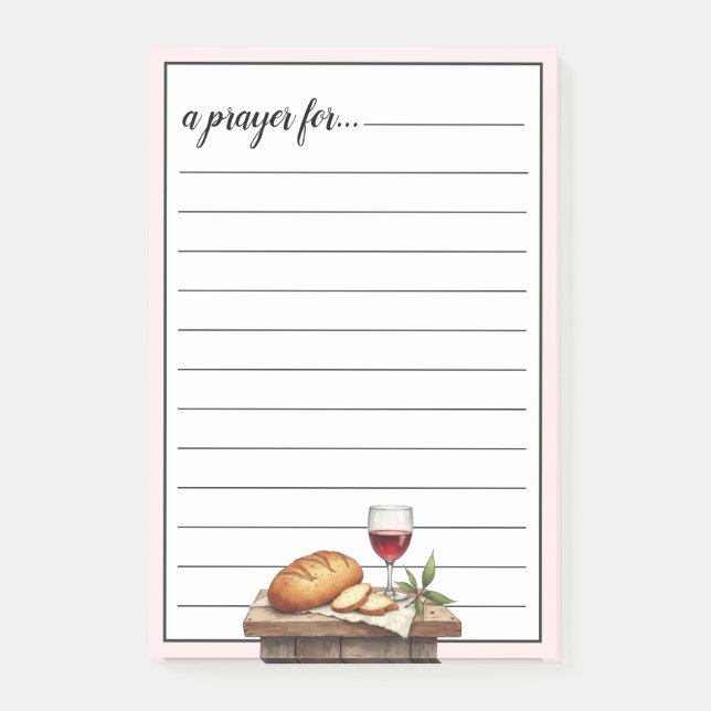 Communion Bread and Wine War Room Prayer Post-it Klebezettel (Vorderseite)