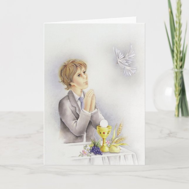 Communion confirmation for boys karte (Vorderseite)