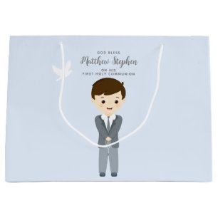 Communion Dove Boy Große Geschenktüte