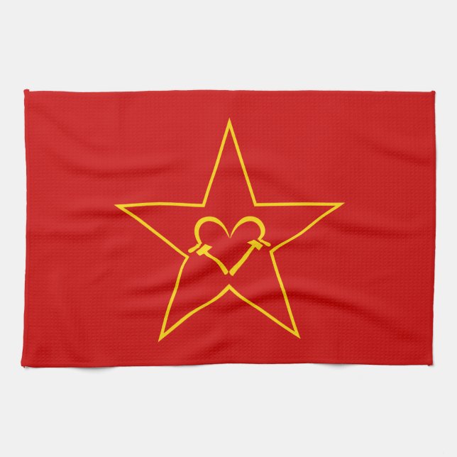 Communist Heart Handtuch (Horizontal)