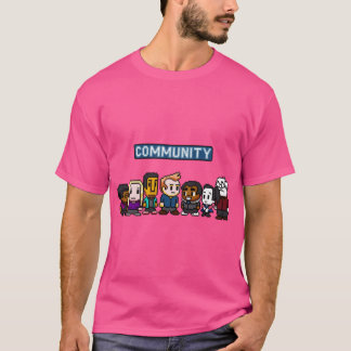 Community-Bit-Charakter-Team Aktiv lustig T-Shirt