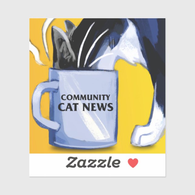 Community Cat News Sticker (Blatt)