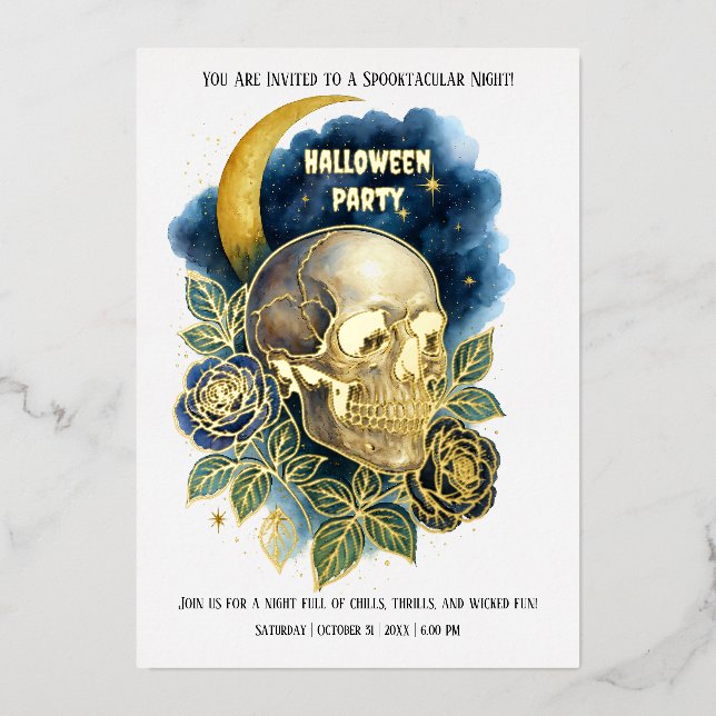 Community Halloween Creepy Party Folieneinladung (Vorderseite)