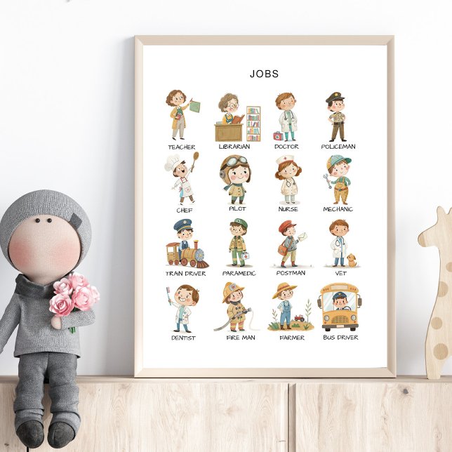 Community Helpers Poster - Jobs für Kinder zum Ler (Von Creator hochgeladen)
