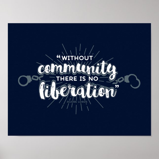 Community Liberation 11x14 Dark Print Poster (Vorne)
