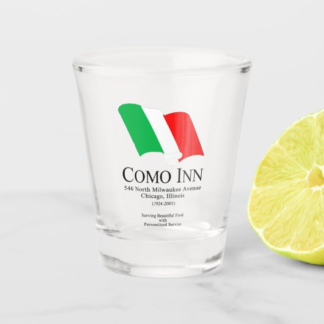 Como Inn Italian Restaurant, Chicago, IL Schnapsglas (Vorderseite)