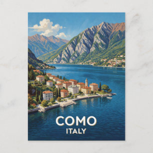 Como Italien See Reise Szene 🏔️ Postkarte