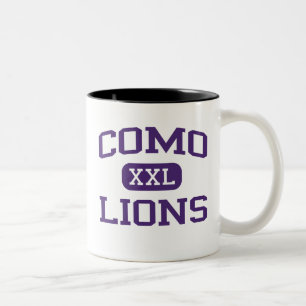 Como - Löwen - Como Highschool - Fort Worth Texas Zweifarbige Tasse