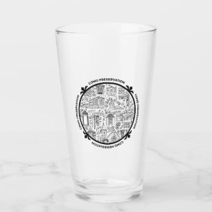 CoMo Preservation Pint-Glas mit Linienzeichnungen Glas