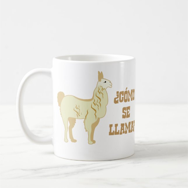 Como Se-Lama?  Was ist Ihr Name? Kaffeetasse (Links)