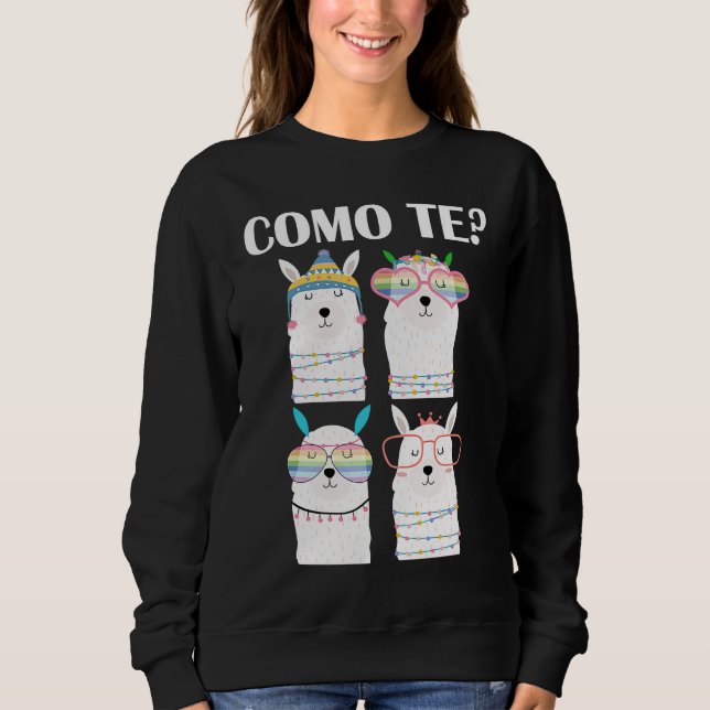 Como Te Llama  Spanish Teacher Back To School Sweatshirt (Vorderseite)
