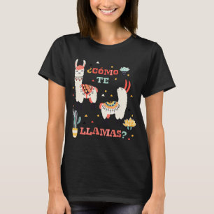 Como te Llamas. Funny Spanish Word Spaß. T-Shirt