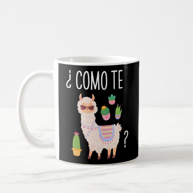 Como Te Llamas Student Spanischer Lehrer Bilingual Kaffeetasse (Links)