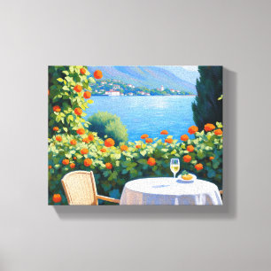 Como Terrasse View Canvas Print Leinwanddruck