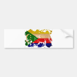 Comoren-Flagge Autoaufkleber