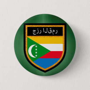 Comores-Flagge Button