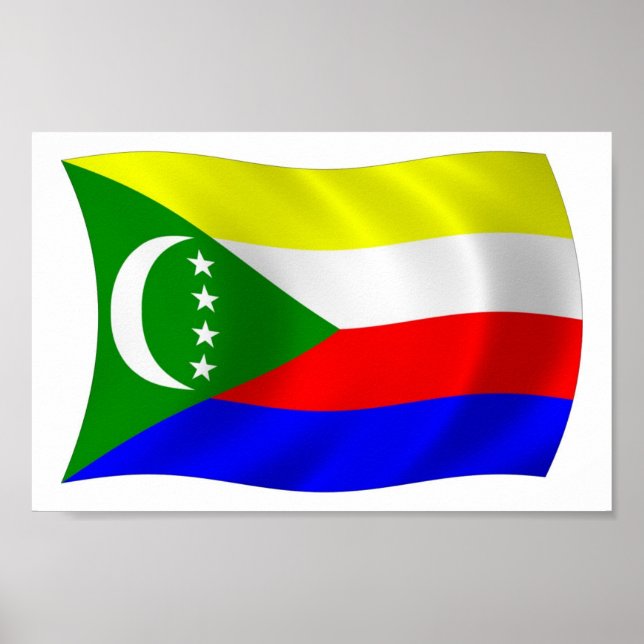Comoros Flag Poster Print (Vorne)