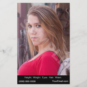 Comp Cards mit Headshot Modell erschwinglich Flyer