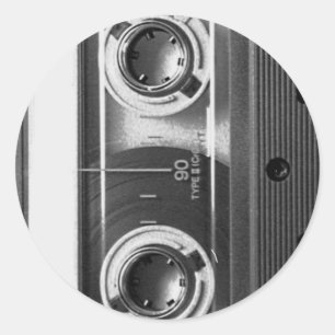 Compact Cassette Runder Aufkleber
