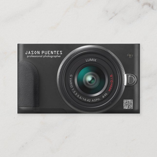 Compact Digital Camera Fotograf Business Card Visitenkarte (Vorderseite)