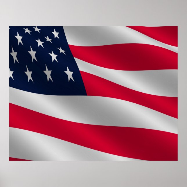 COMPACT FOTO BACKDROP - US-Flaggen-US Flagge Poster (Vorne)