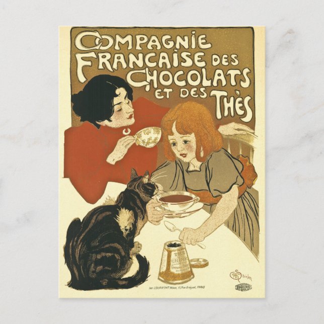 Compagnie Chocalats Vintage Werbung Französisch Postkarte (Vorderseite)