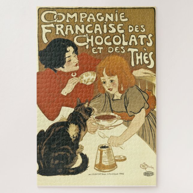 Compagnie French Chocolate 1895 Vintage Ad (Vertikal)