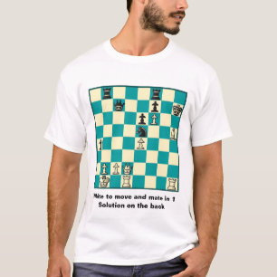 Compagnon d'échecs dans 1 T-shirt de base du