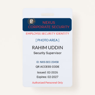 Company Badge Identification | Employee ID