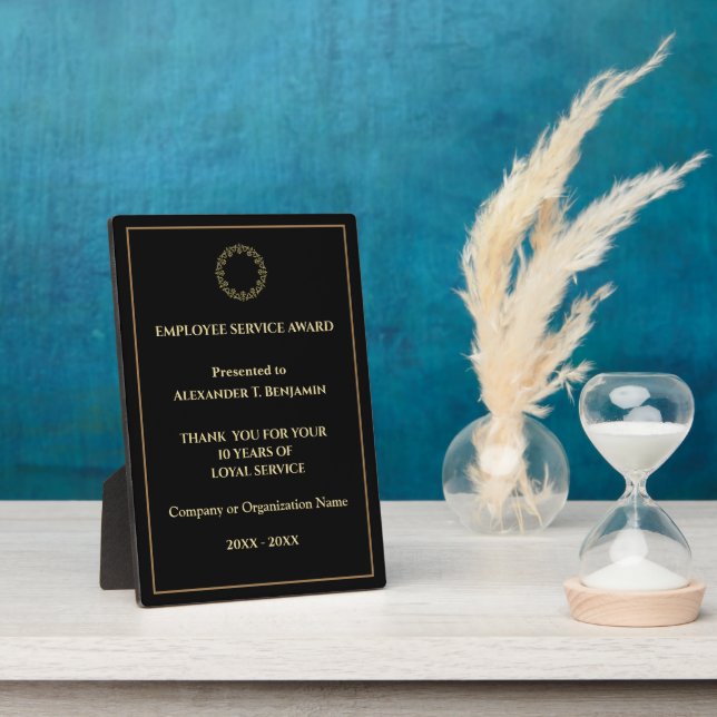 Company Business Gold Employee Service Award Fotoplatte (Seite)