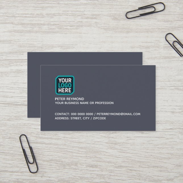 Company business logo lead-gray visitenkarte (Vorderseite/Rückseite Beispiel)