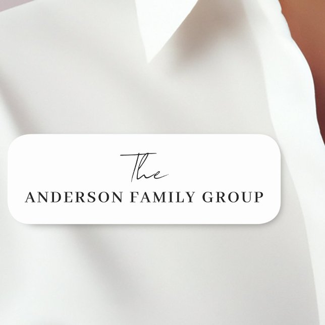 Company Business Name Branding Black Script Namensschild (Von Creator hochgeladen)