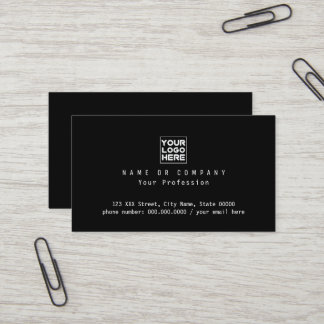 Company Corporative Business Name Black Visitenkarte