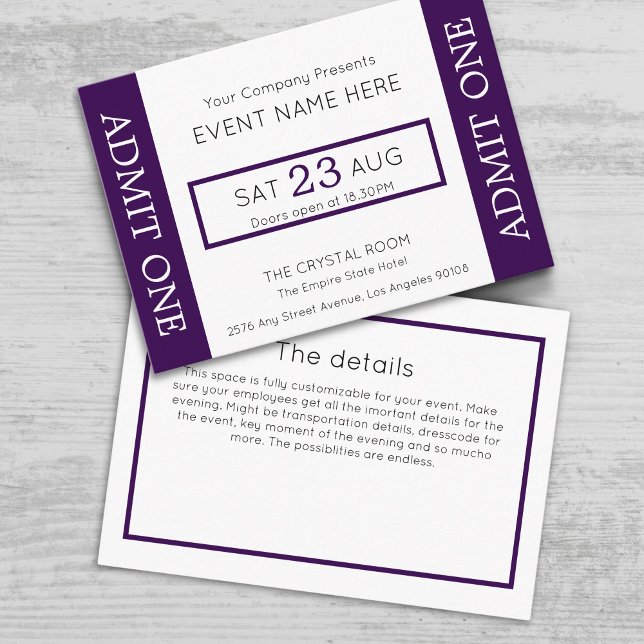 Company Event Ticket Concert Admit One Invitation (Créateur téléchargé)