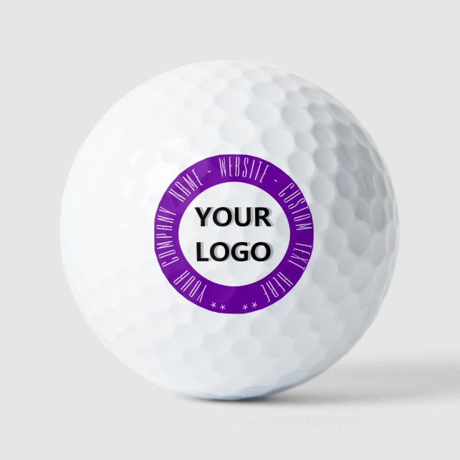 Company Logo Branded Stamps Golf Balls Template Golfball (Vorderseite)