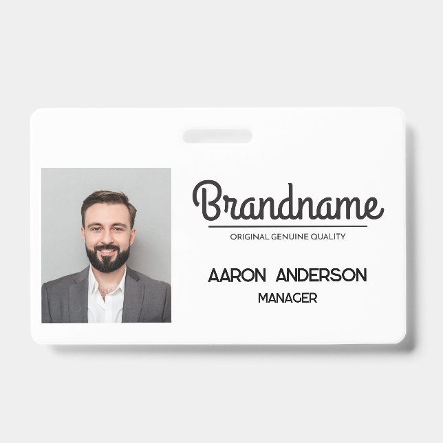 Company Logo Employee Photo ID Ausweis (Front)
