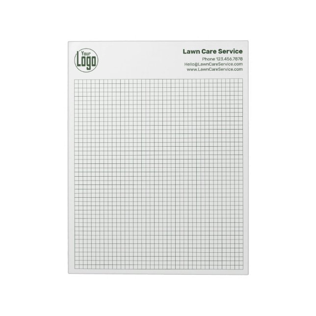 Company Logo Green Grid Graph Calcpad Notizblock (Rotiert)