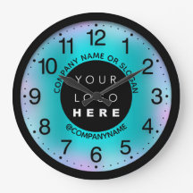 Company Logo Mint Blue Abstract Name Slogan