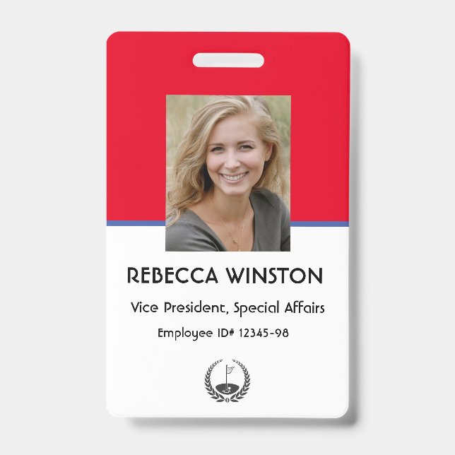 Company Photo ID Security Badge Ausweis (Front)