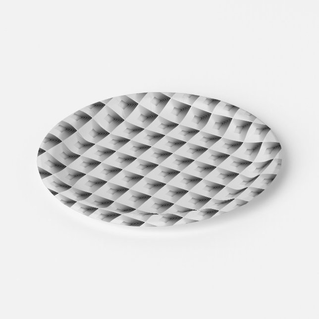 Compartment Design in Grey. Pappteller (Schrägansicht)