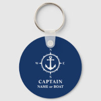 Compass Anchor Captain Name Boat Foto Back Navy