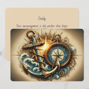 Compass & Anchor Vatertag Card Feiertagskarte
