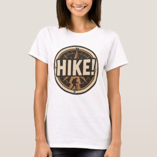 Compass and Hiker Abzeichen Design T-Shirt