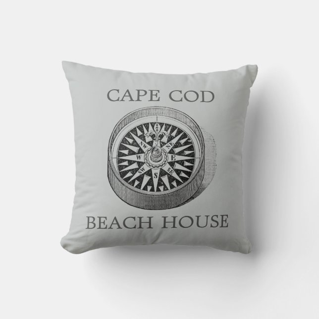 Compass Cape Cod Beach House Kissen (Vorderseite)