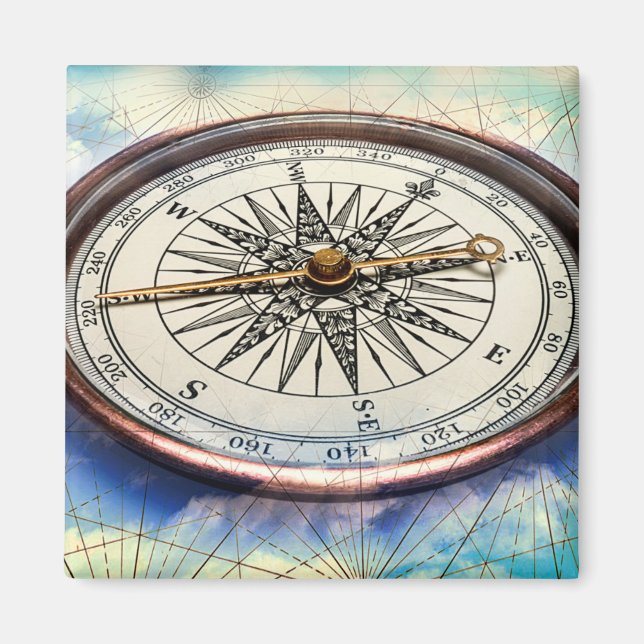 Compass Clouds Magnet (Vorne)