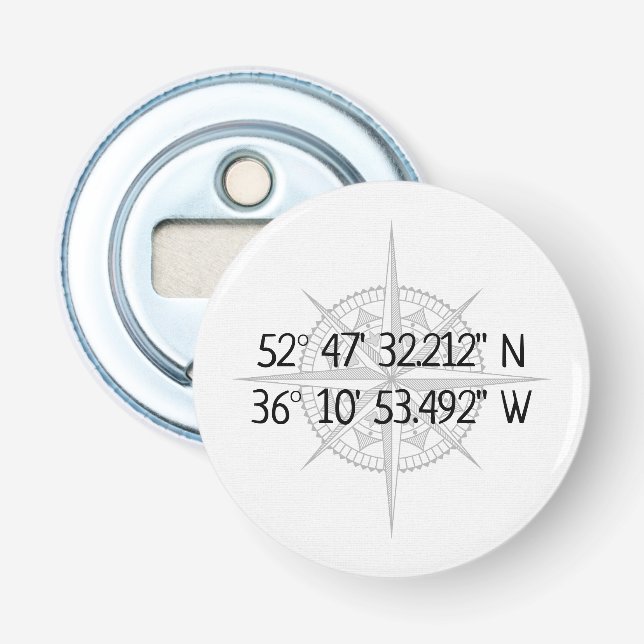 Compass GPS Zuhause-Koordinaten Flaschenöffner (Vorderseite)