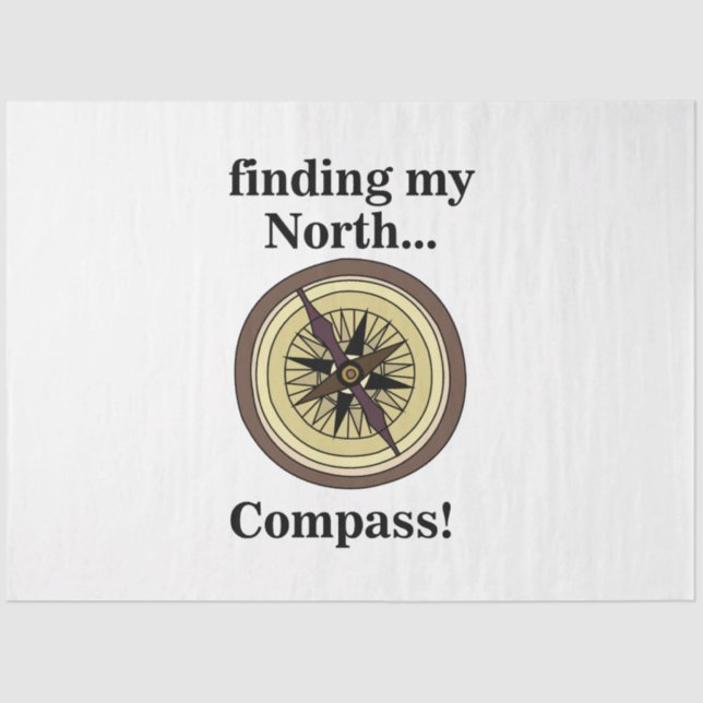 Compass Instrument Navigation Direction Funny Seidenpapier (Vorderseite)
