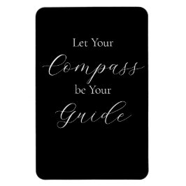 'Compass Lass Your Guide' - Weiß Magnet