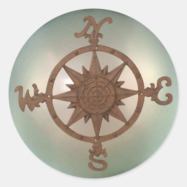Compass Rose 2 Aufkleber (Vorderseite)