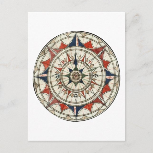 Compass-Rose #5 Postkarte (Vorderseite)